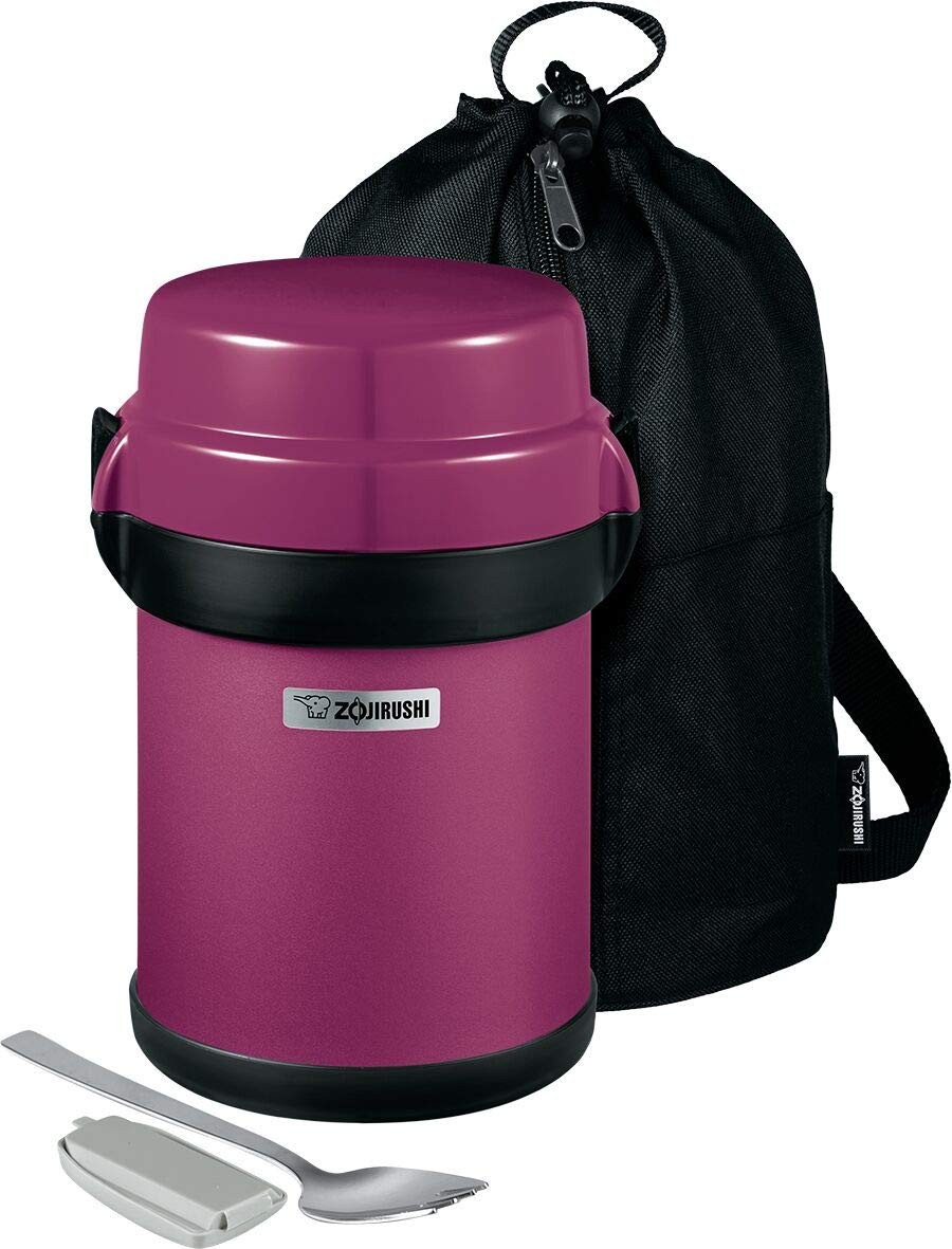 Zojirushi SL-JBE14VZ Mr. Bento Stainless Lunch Jar 41 fl oz (Pack of 1), Plum