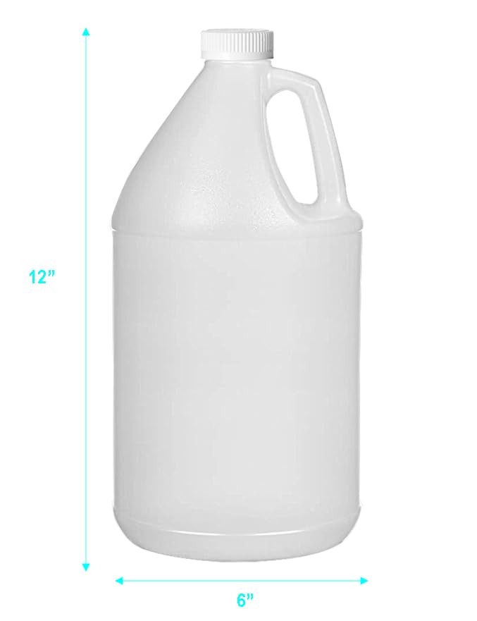 ljdeals 2 Pack 1 Gallon Reusable Plastic Jugs, Ergonomic Handle with Natural