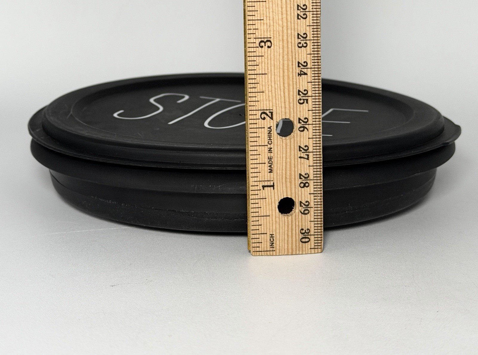 Mud Pie Collapsible Storage Bowls Keep Store 7″ With Lids Black and White NEW