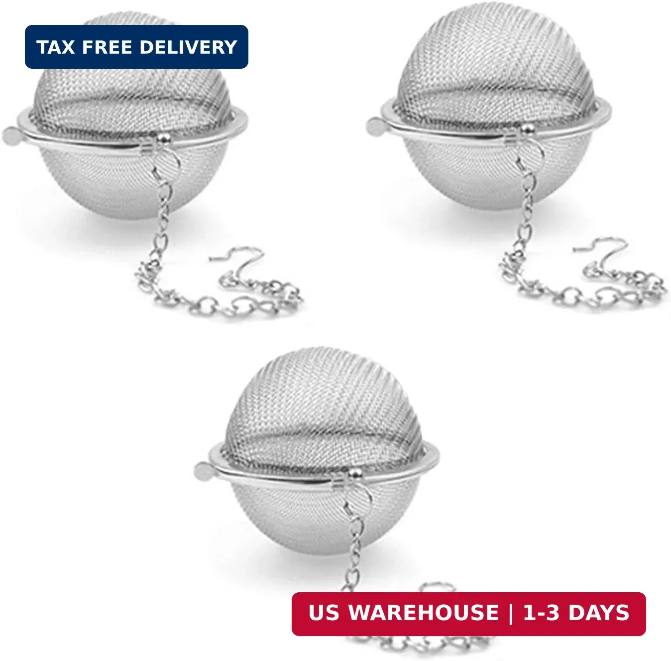 3PCS Premium Tea Infusers, Loose Leaf Tea, Upgraded Tea Strainers and Tea Balls