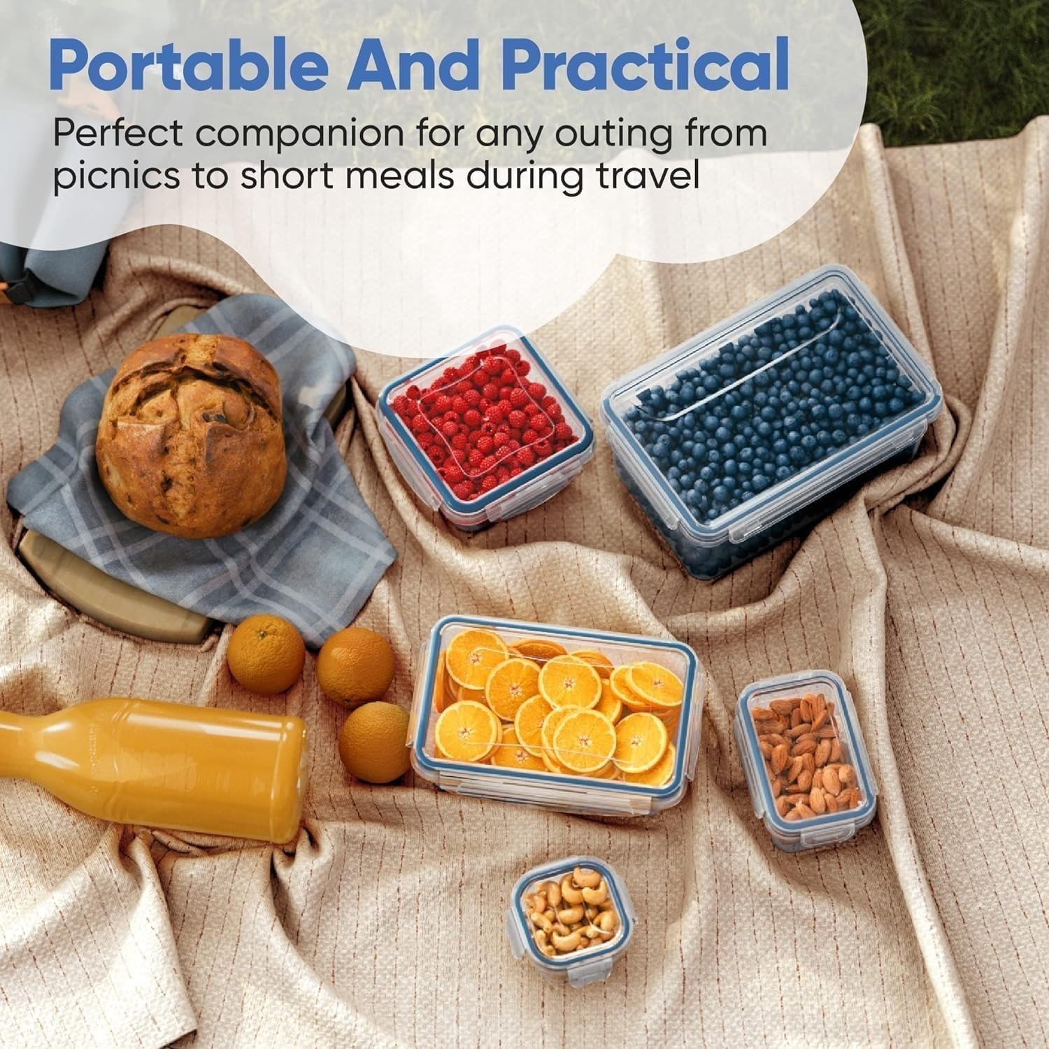 Chefs Path 48 Piece BPA-Free Plastic Food Storage Container Set W/ 24 Containers