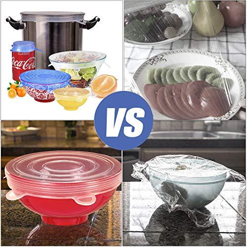 Silicone Stretch Lids 14 Pc 2Pcs XXL Size up to 9.8” Diameter,7 Different Sizes