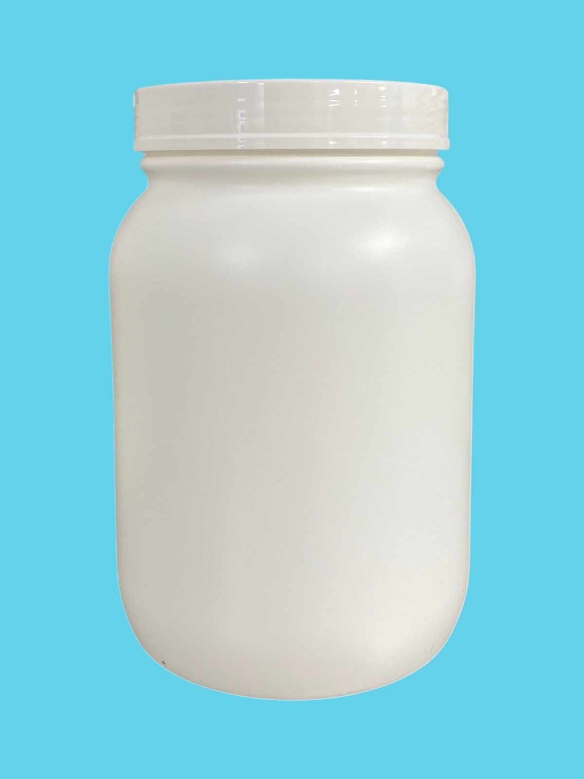 Empty Plastic Container With Lid White 1 Gallon