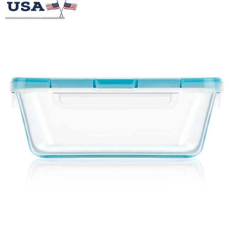 Airtight Glass Food Storage Container 8 Cup Leak Proof Stackable BPA Free New
