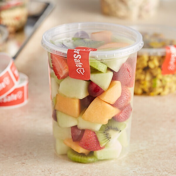 Clear Round Deli Food/Soup Storage Containers w/Lids Microwavable Plastic Combo