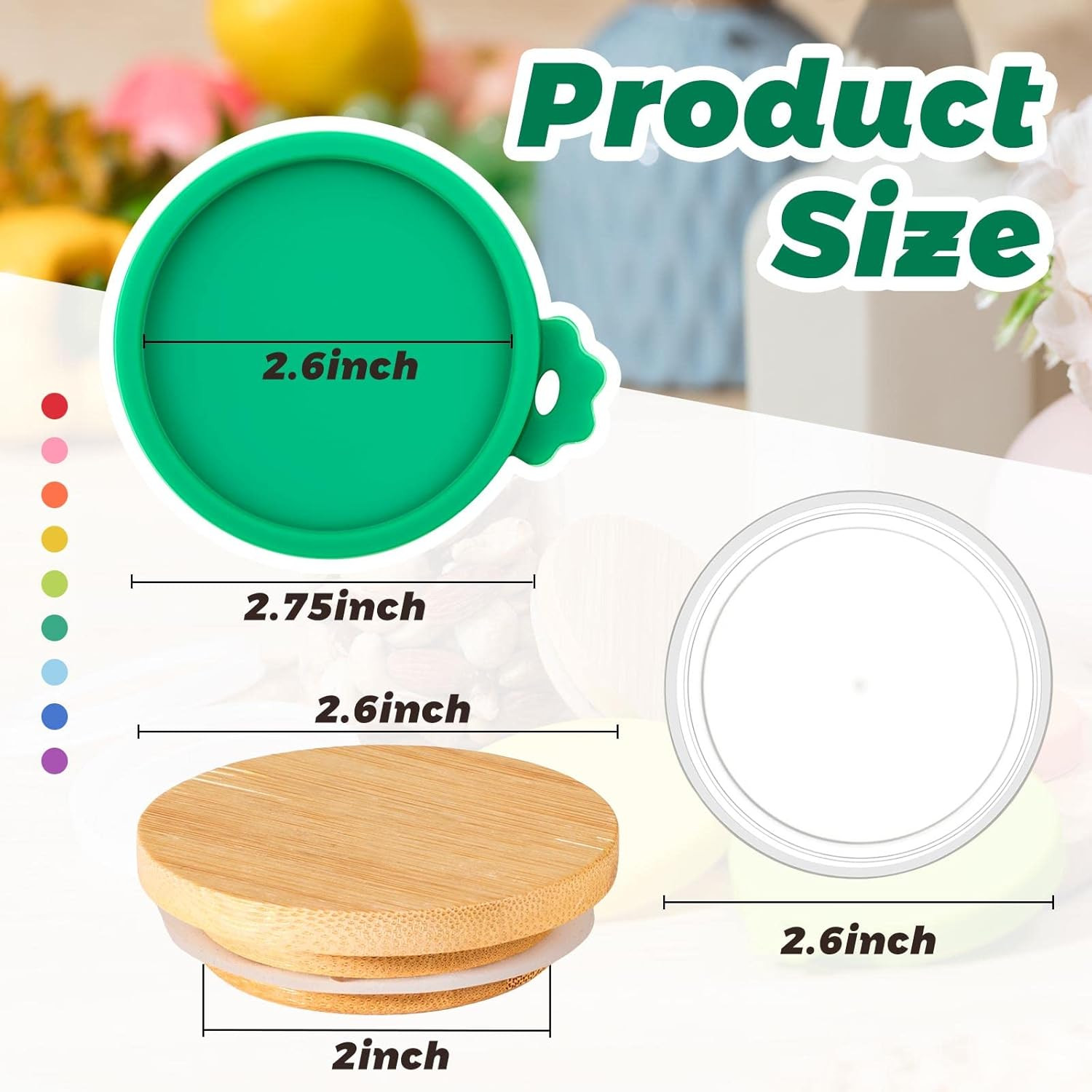 27 Pcs Oui Yogurt Jar Lids Silicone Bamboo Wood Clear Plastic Container