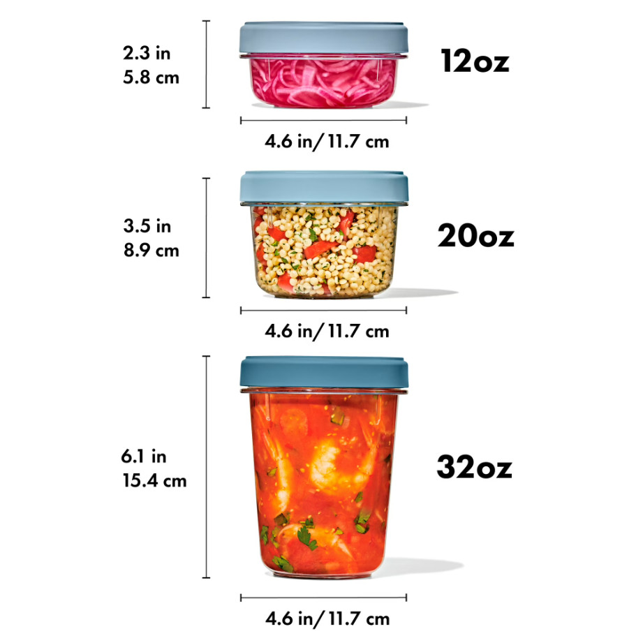 OXO Twist & Stack 12-Piece Food Storage Container Set Leakproof Lids