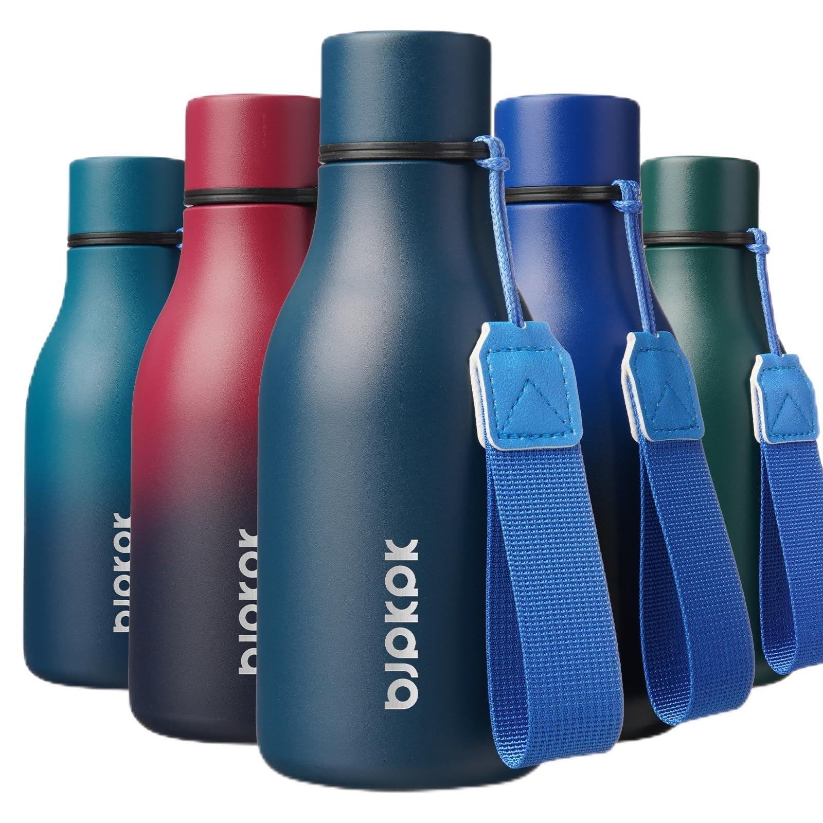 Bjpkpk Insulated Water Bottles 12Oz Stainless Steel Metal Water Bottle Strap