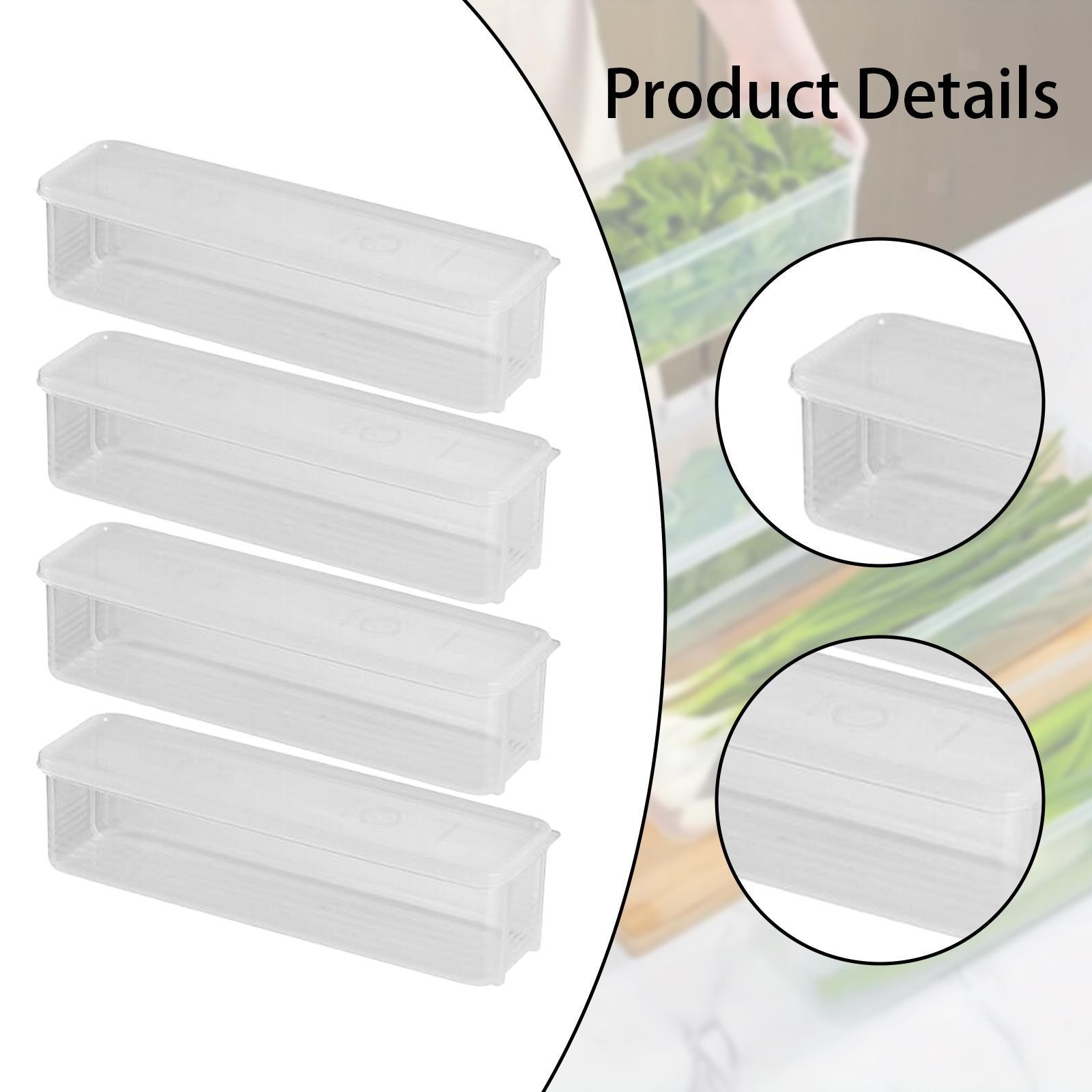 4Pcs Pasta Container Spaghetti Storage Box Pasta Keeper Stackable Transparent
