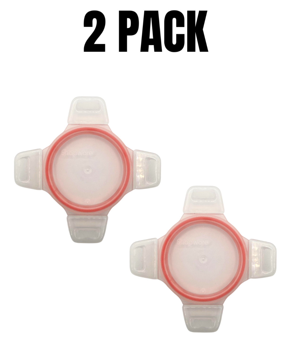 Snapware Food Network Airtight Replacement Lid Snap On 3×3″ Transparent Red NEW!