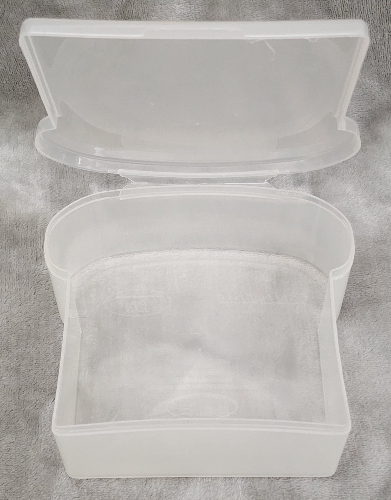 Vintage RPI Trendtex Sandwich Shaped Keeper – Hinged Lid – Clear Plastic – Rare