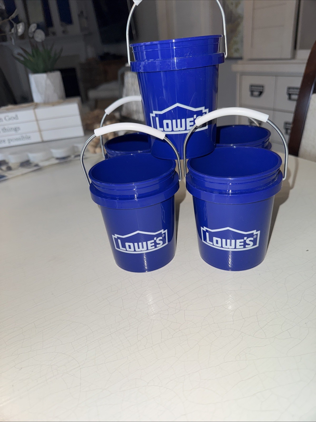 NEW! Lot of 5 – Lowe’s 0.5-Quart BPA-Free Mini Paint Bucket With Lid