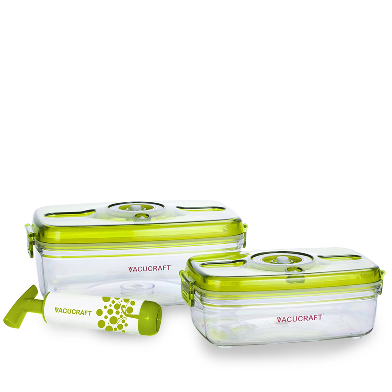 Vacucraft 3-Piece Rectangular Vaccum Food Container Set