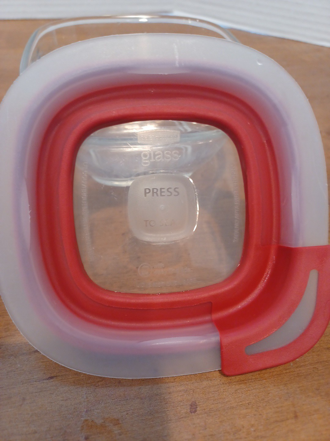 Rubbermaid Glass Storage Container 1 Cup Red Lid 7N68 Discontinued Easy Find Lid