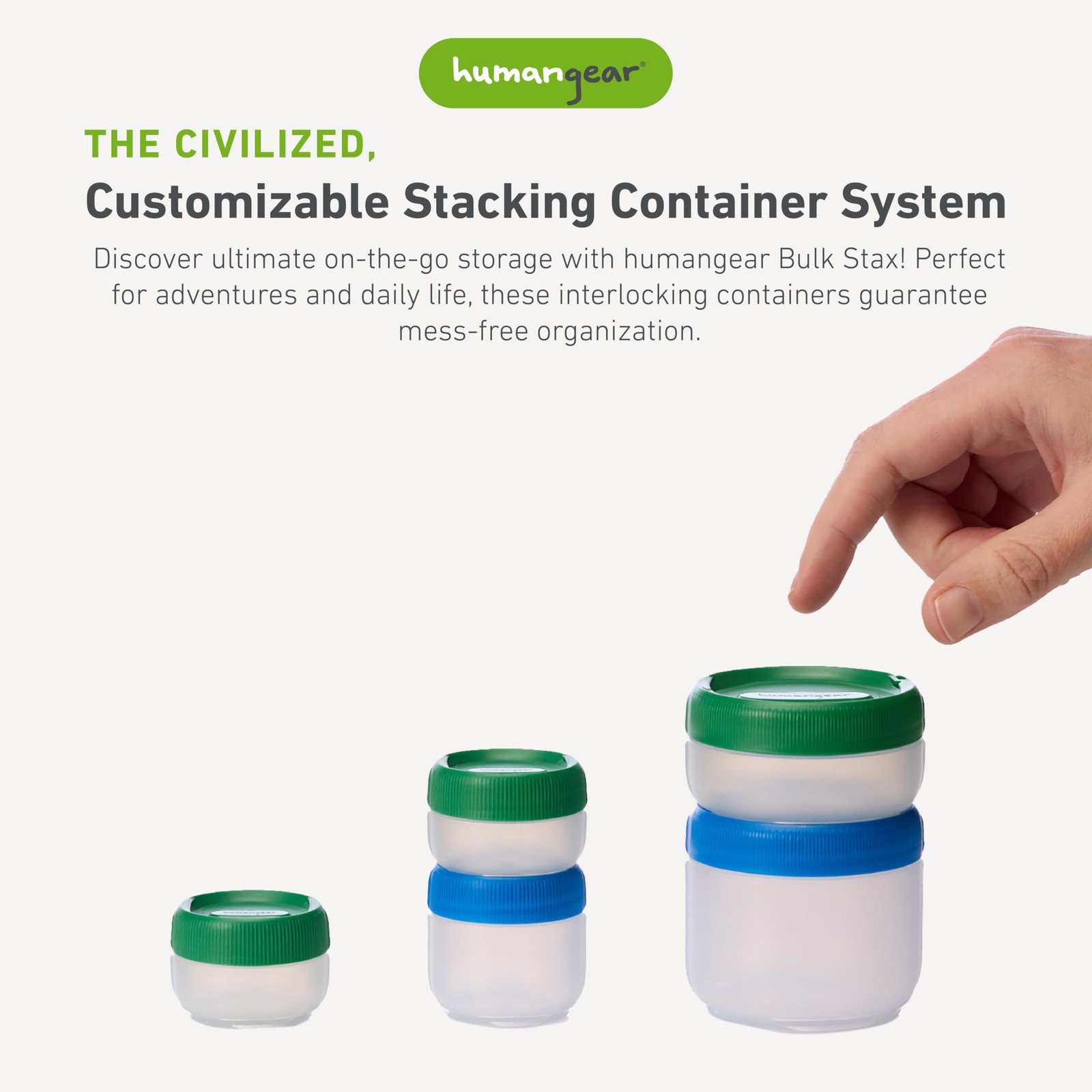 STAX, Stackable Snack Containers – Leak-Proof Snack Travel System – FDA-Food …