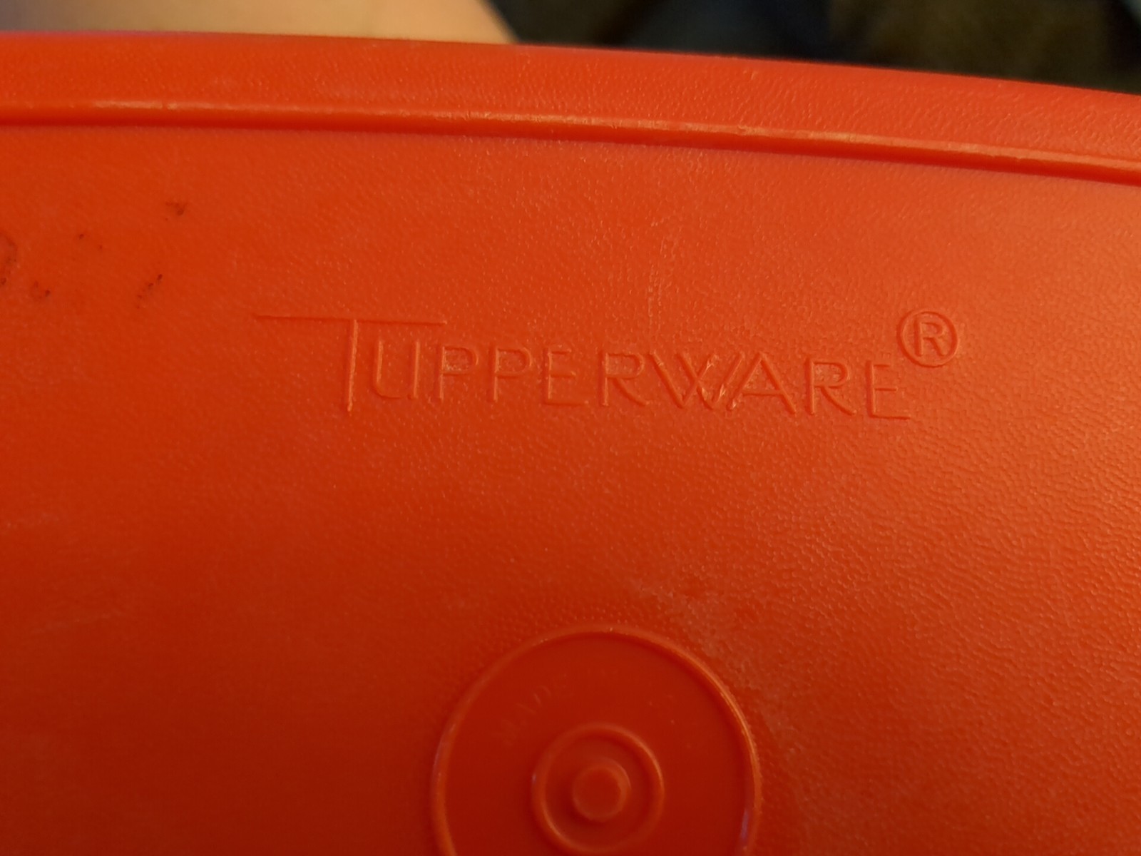 Tupperware Vintage 4.5 qt Red Rectangle Plastic Storage Container Snap Lid 2pc