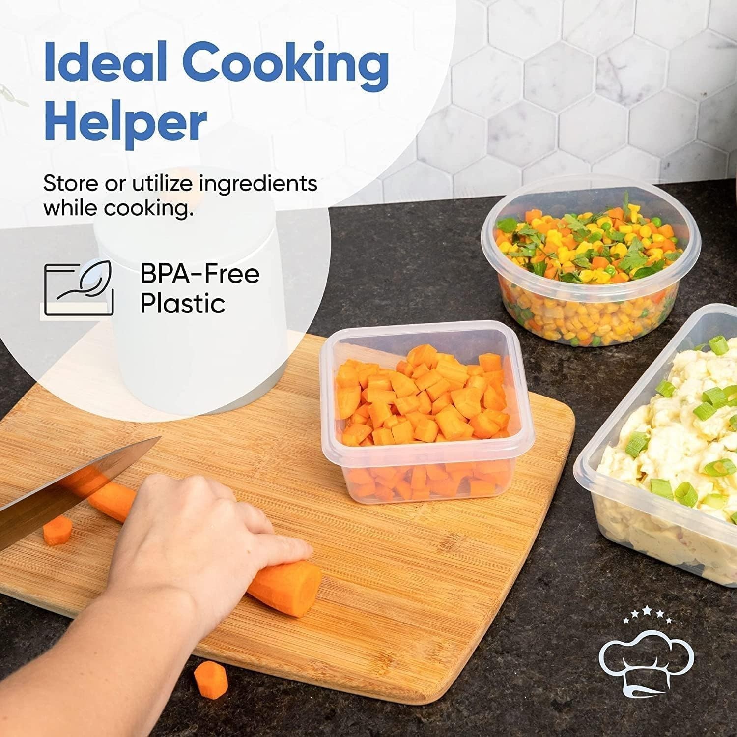 Chefs Path 48 Piece BPA-Free Plastic Food Storage Container Set W/ 24 Containers