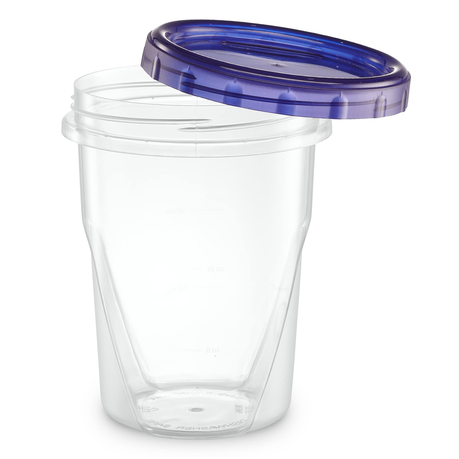Twist Top Food Storage Containers 32 Oz 12 Pack Plastic Freezer Storage Containe