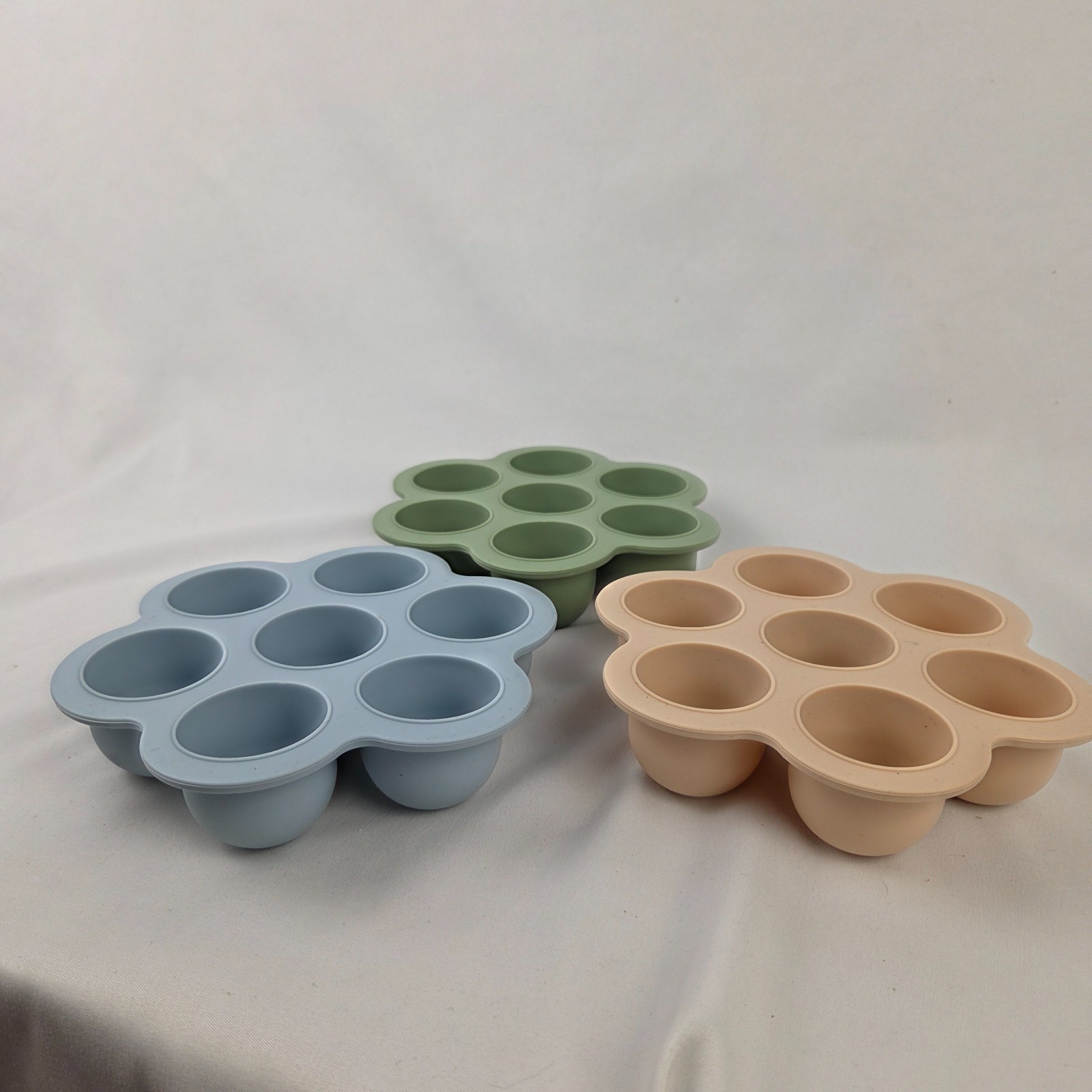 3 Pack Baby Food Freezer Tray, Silicone Baby Food Storage w/o Lids