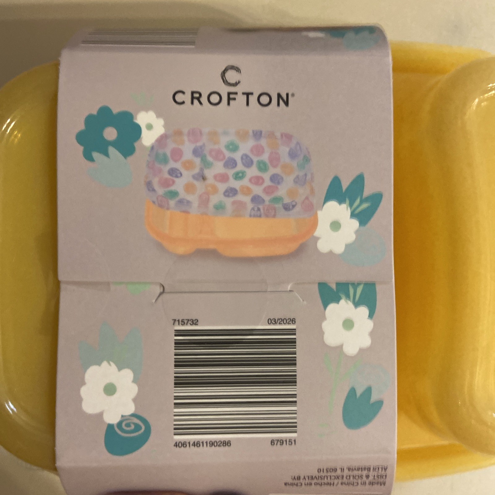Set Crofton Meal Prep 4 Containers W/ Lids Easter Eggs 2 Compartment NWT