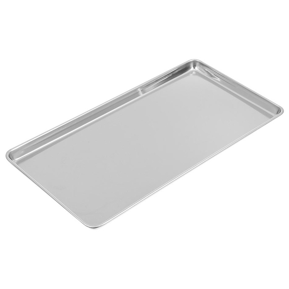 Stainless Steel Plate Noodle Roll Dish Rice Banquet Small Pan Food Service Tray