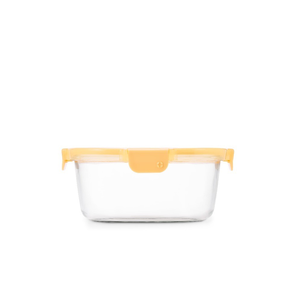 Color Lock 7 Cup Round Glass Food Storage Container