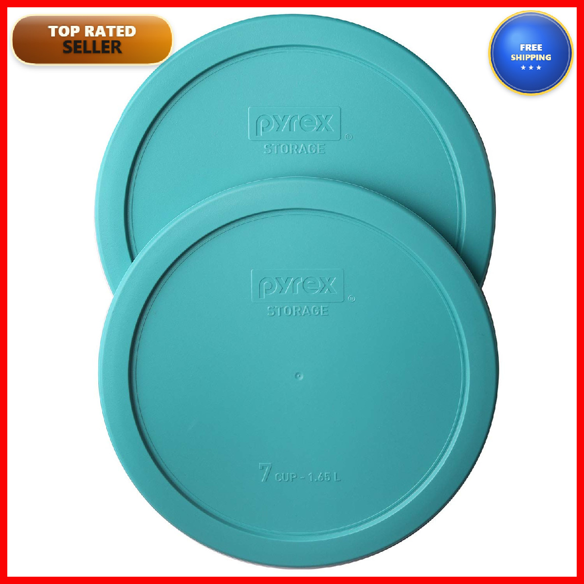 Pyrex 7402-Pc 6/7-Cup Turquoise Food Storage Replacement Lid – In Usa