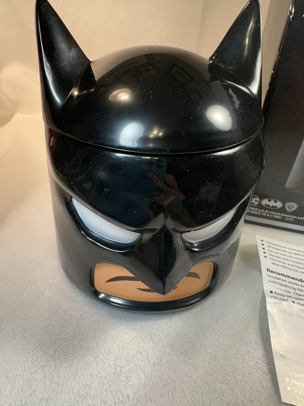 Batman Head Food Container With Lid Scowling DC ZAK! Loot Crate Exclusive 2017