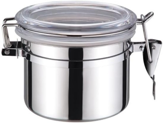 Versatile Food Storage Stainless Steel Jar with Rubber Seal – Keeps Items Fresh
