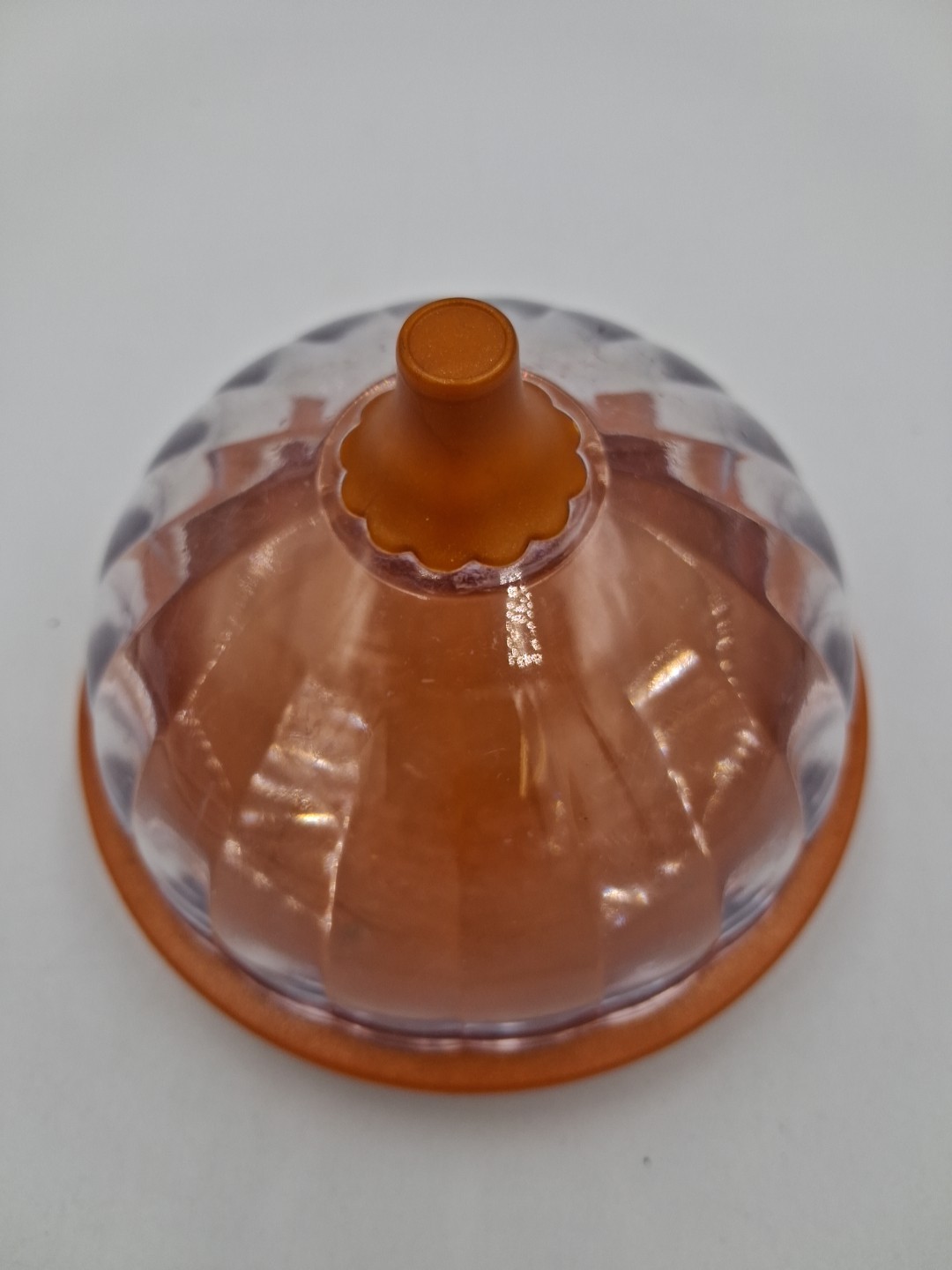 Joie Clearly Fresh Airtight Onion Keeper Storage Orange Bottom Clear Top