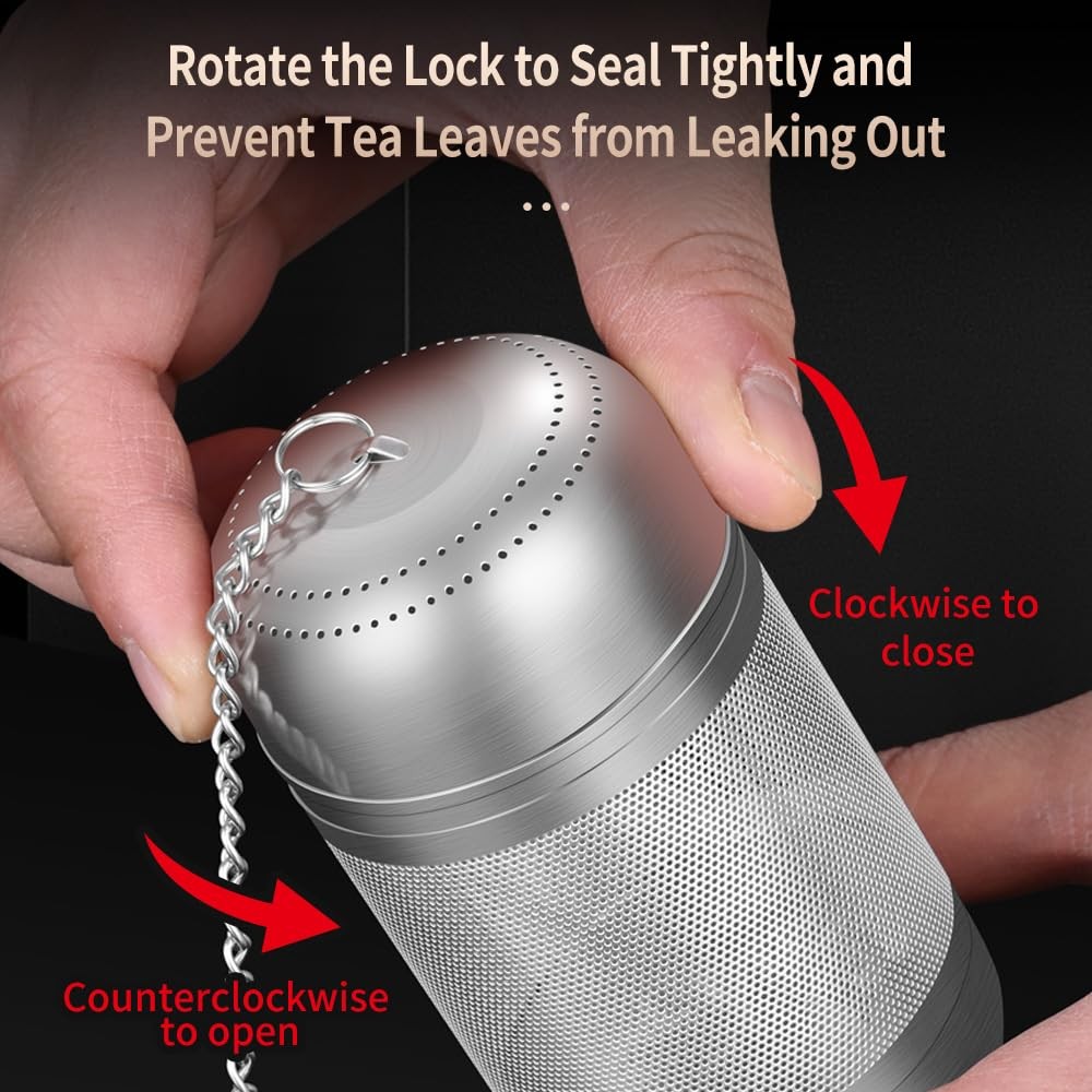 BOMANSI BOMS 316 Stainless Steel Tea Infuser for Loose & Small, Silver