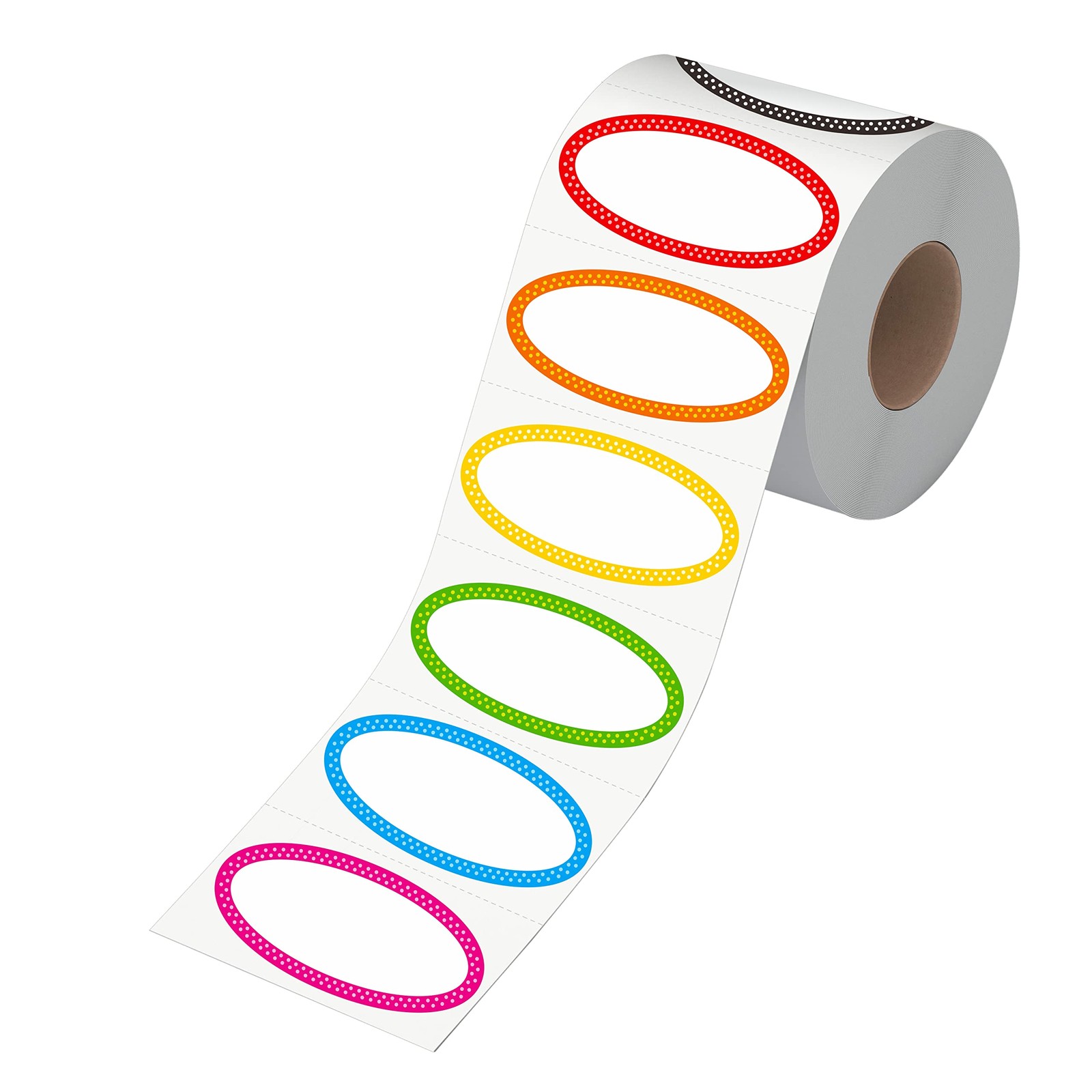 500 Removable Freezer Pantry Canning Labels, 8 Colorful Polka Borders, Water …