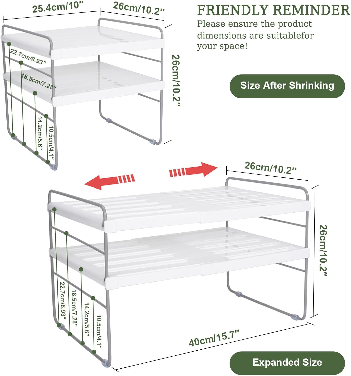 Pantry Organization and Storage for Kitchen – Expandable Kitchen Wrap Box Organi