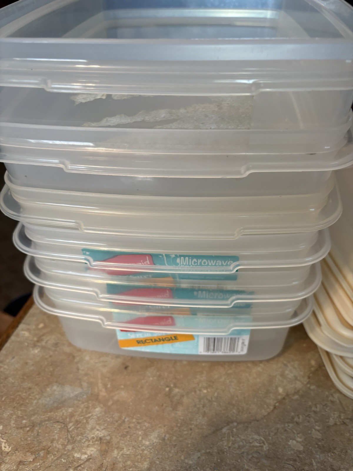 Lot of 6 Rubbermaid #7 Servin’ Saver 1 gal containers w/ lids #3862
