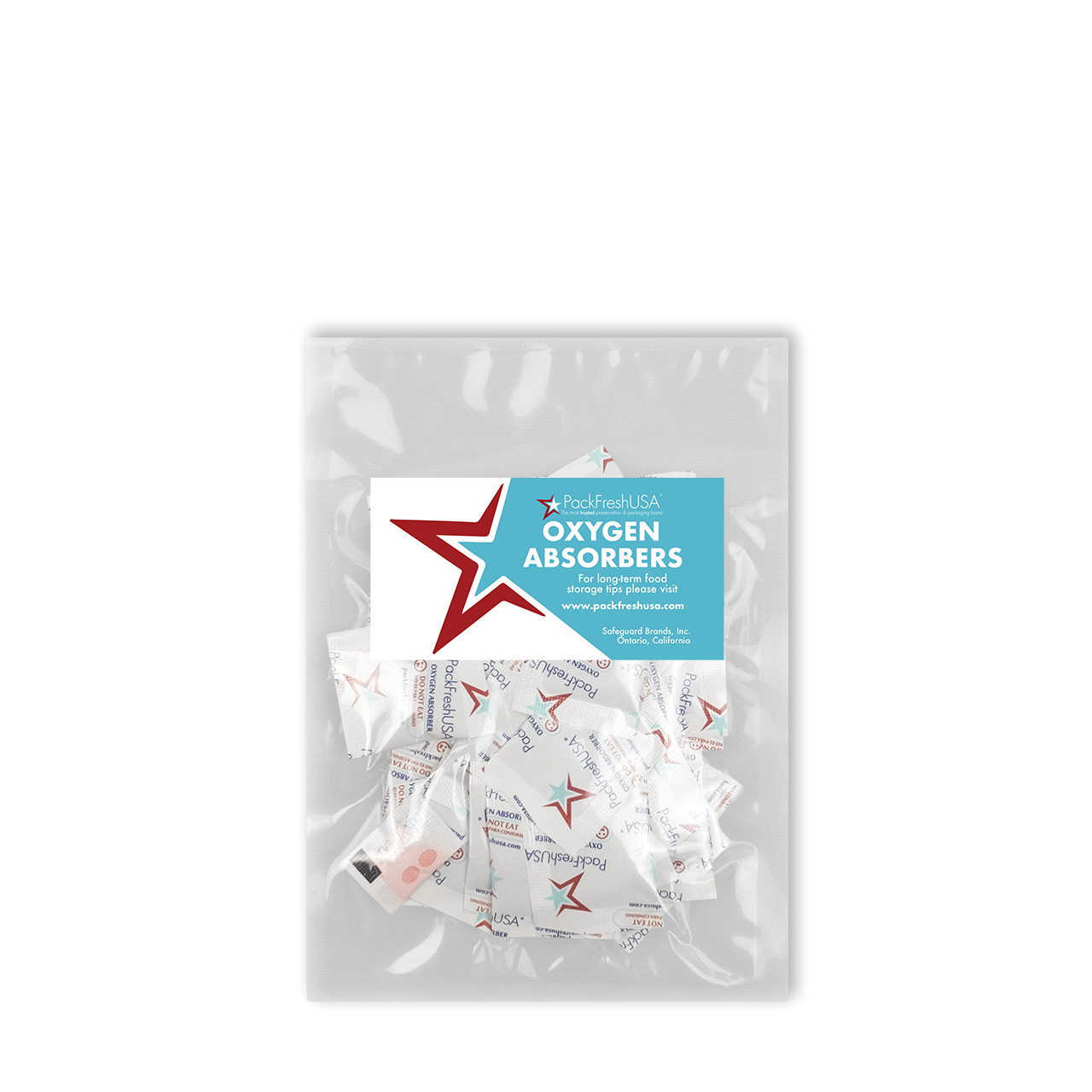 PackFreshUSA 50cc Oxygen Absorber Packs Food-Grade Non-Toxic – 100 Pack