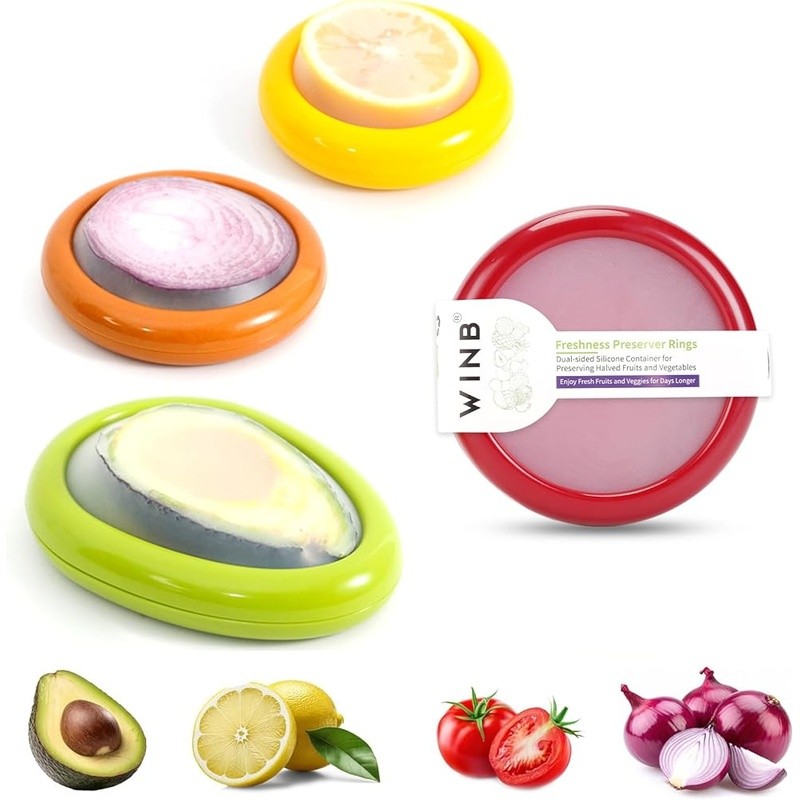 Avocado Keeper Silicone Fruit Storage Container Airtight Seal Freshness Saver US