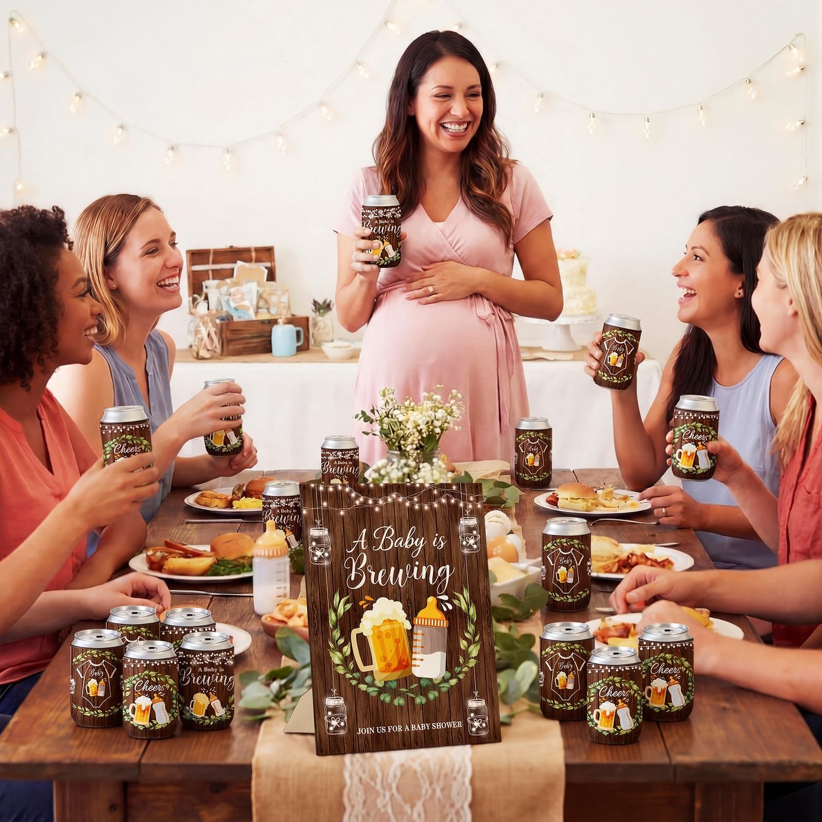 Silifine 37 Pcs A Baby Is Brewing Baby Shower Party Favors Brewing Beer Can
