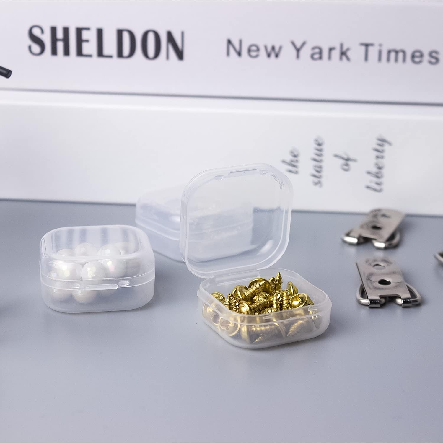 Small Containers with Lids 24 Packs Plastic Box Clear Small Storage Containers B