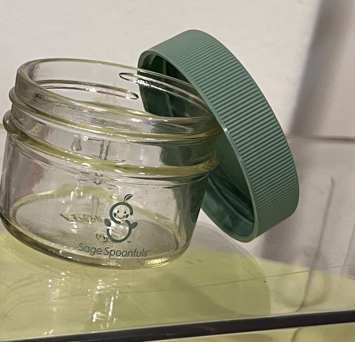 Sage Spoonfuls Glass Baby Food Containers with Lids -10 Jars , 2 oz