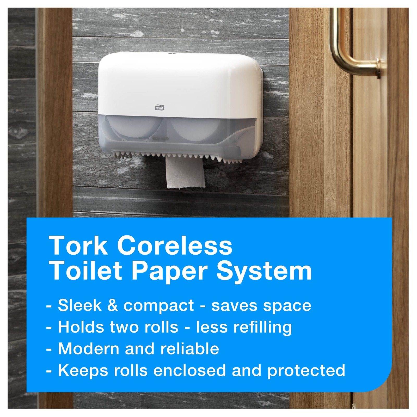 Tork Coreless High-Capacity Toilet Paper Roll White T7 Premium 2-Ply 36 X 750