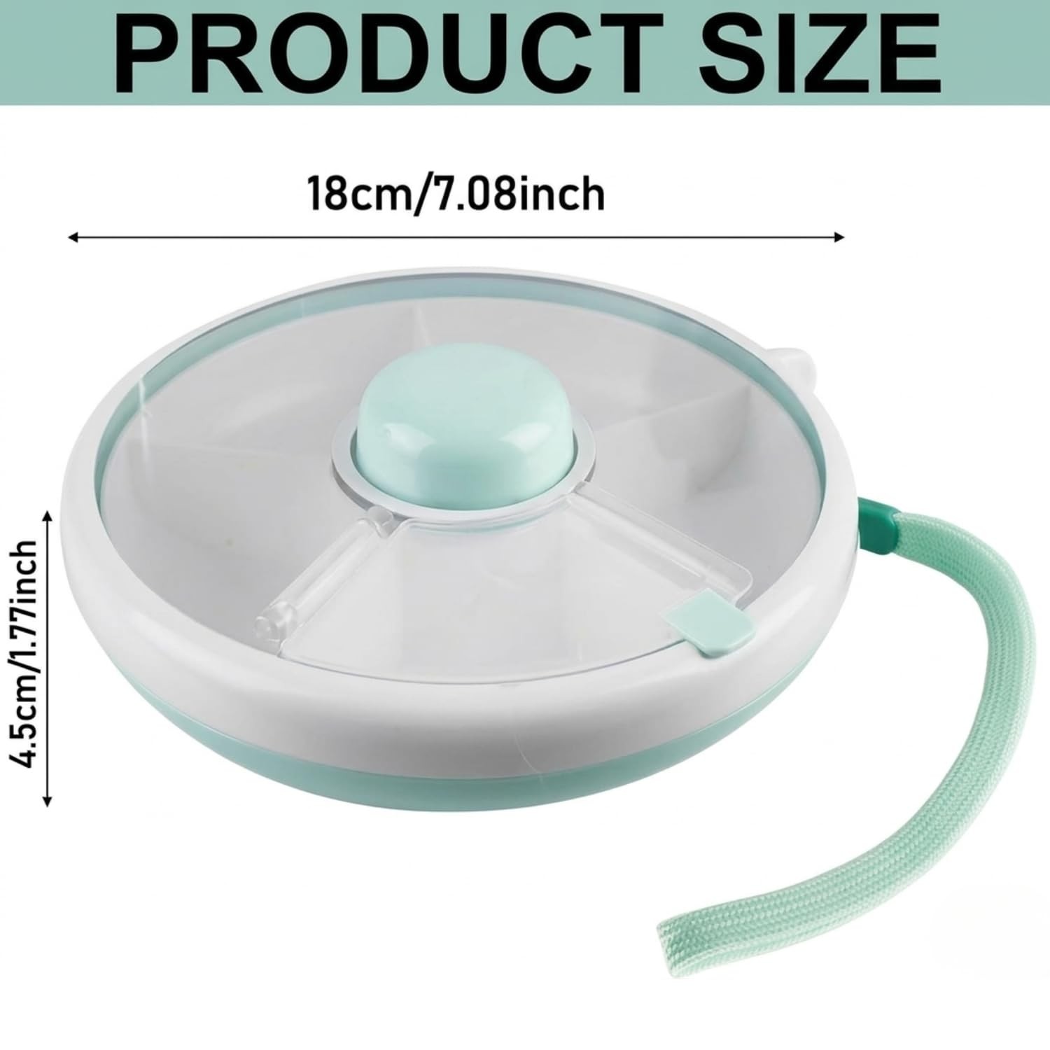 Portable Snack Spinner Bundle, Food Storage Container, Spinner Box with Rotating