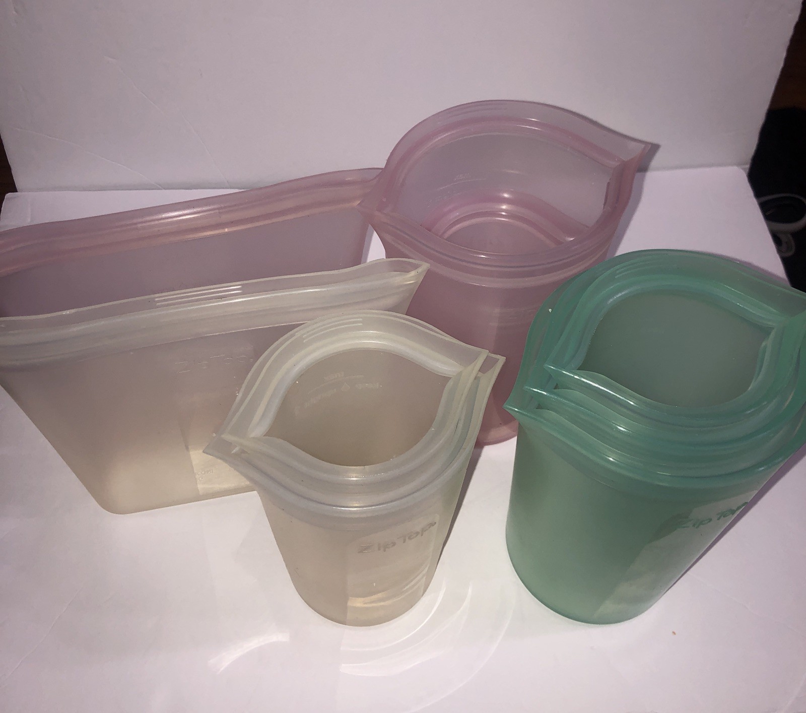 Zip Top 9 Piece Silicone Storage Containers Reusable Microwave Safe