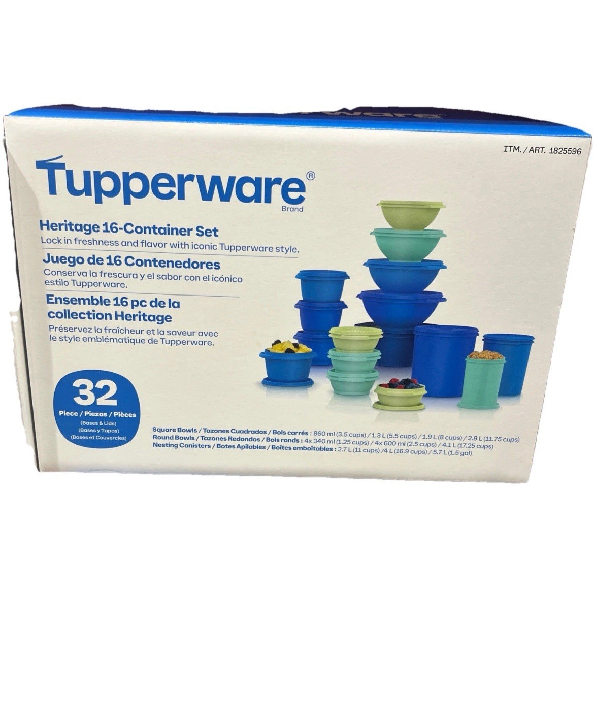 Tupperware Heritage Collection 16 Container Set with Lids
