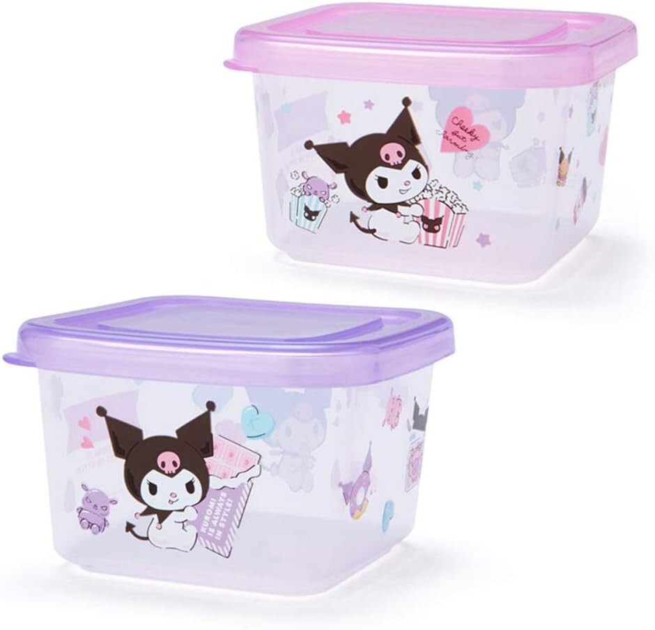 Sanrio Kuromi Mini Food Container (Storage Container) 6.1 Ounces Set of 2 747742