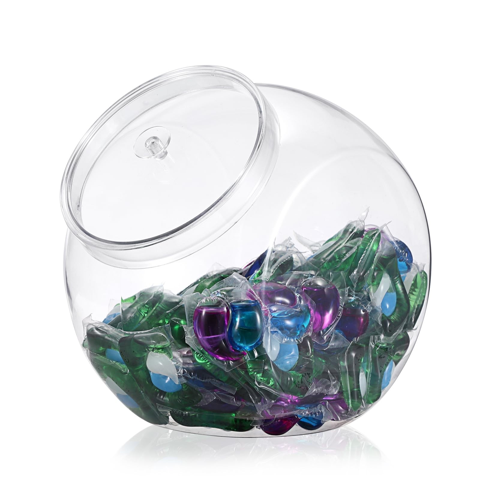 Sumnacon Laundry Pods Container with Lid Wide Mouth 80 Ounces, Transparent