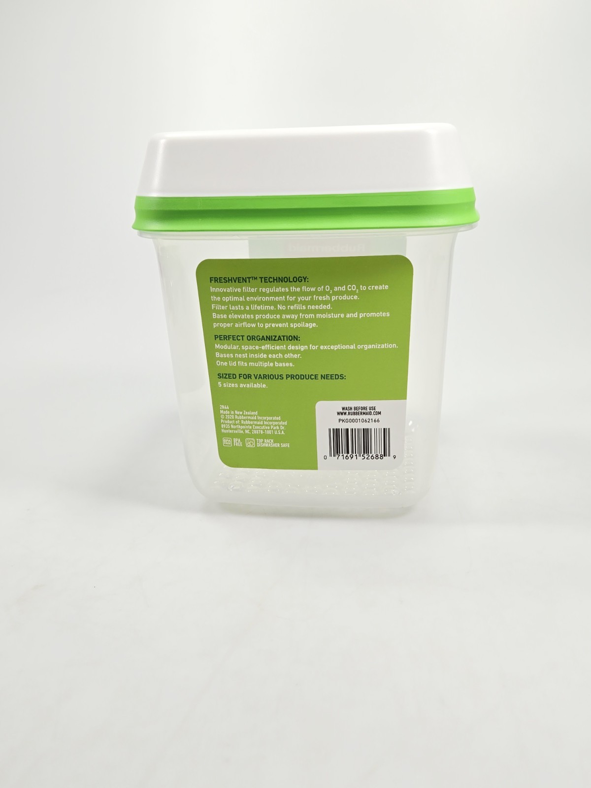 Rubbermaid Fresh Works Produce Saver 7.2 Cup 1.7L Freshworks
