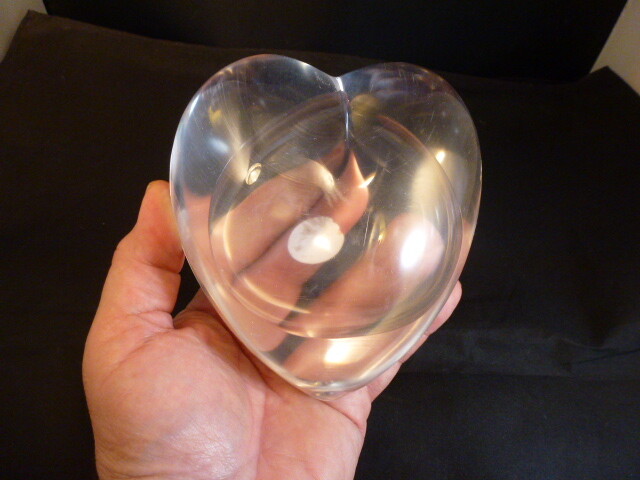 Lucite Acrylic Heart BOWL / BOX Candy DISH MID CENTURY MODERN VALENTINES