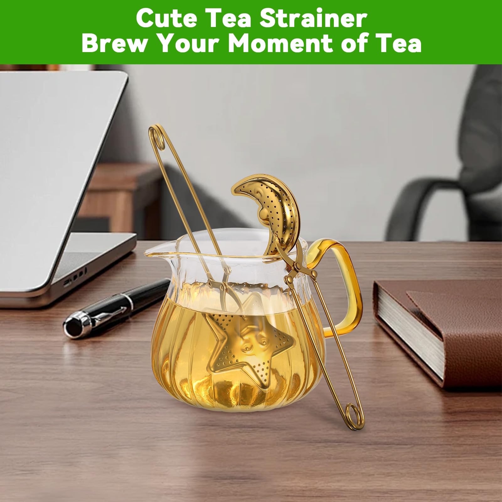 NUOBESTY 4Pcs Tea Infuser Set, Stainless Steel 16.00X6.00X3.00CM, Multicolor