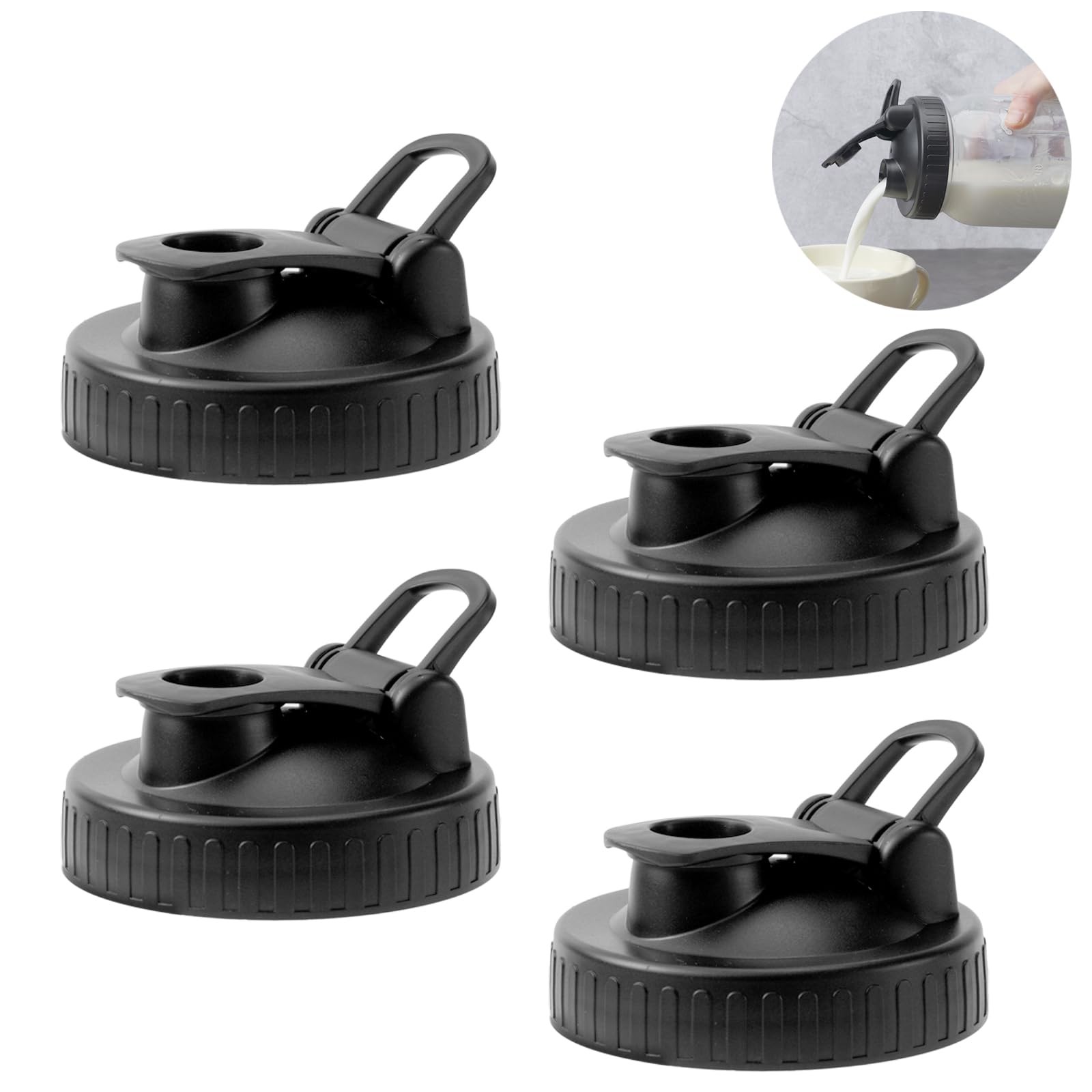 Pour Spout Lids for Ball Regular Mouth Mason Jars, Airtight Canning Jar Flip …