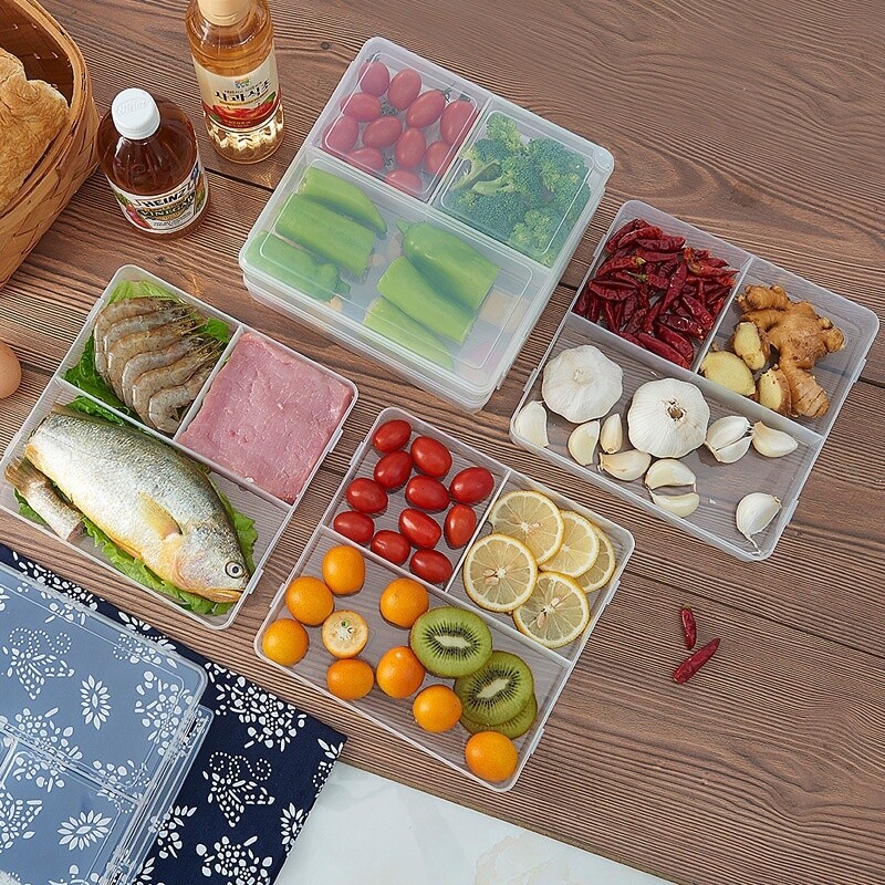 Kitchen Storage Boxes Fridge Food Preservation Seal Container Leftover Case Home